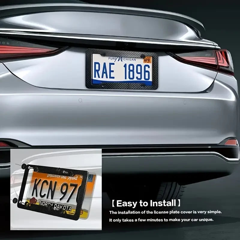Carbon Fiber ABS License Plate Frame