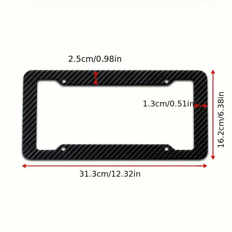 Carbon Fiber ABS License Plate Frame