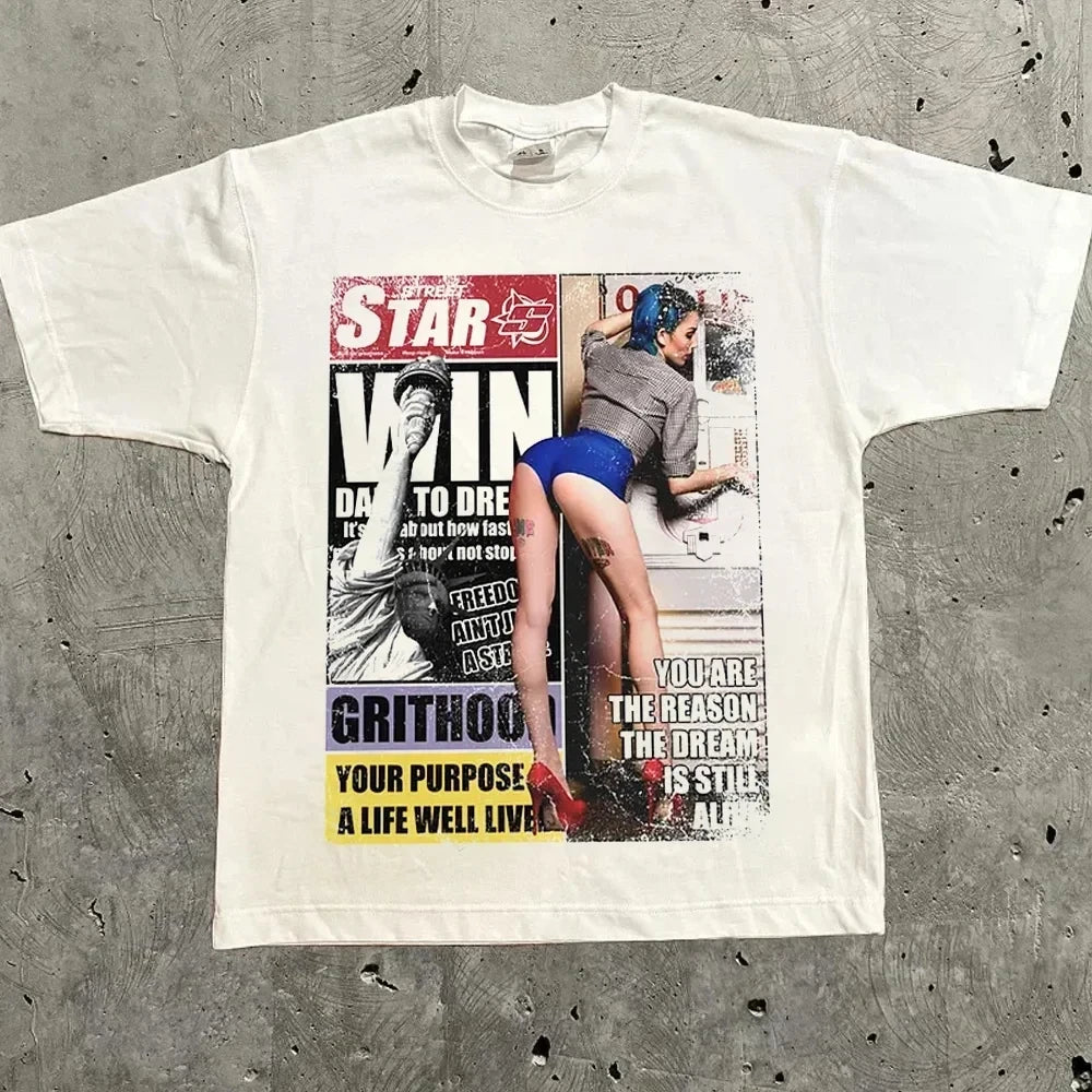 Harajuku Letter Graphic T-Shirt