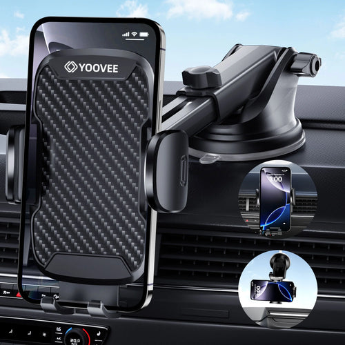 360° Rotatable Car Phone Holder, Dashboard, Windshield & Air Vent Mount for 4.0"-7.0" Smartphones (Iphone, Etc)