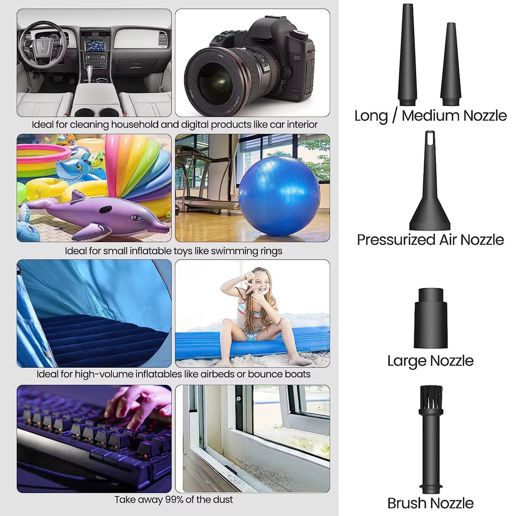Handheld Vacuum Cleaner for Rechargeable Car Interior Cleaning High Capacity Portable Vacuum for Laptop Car Clean Tools