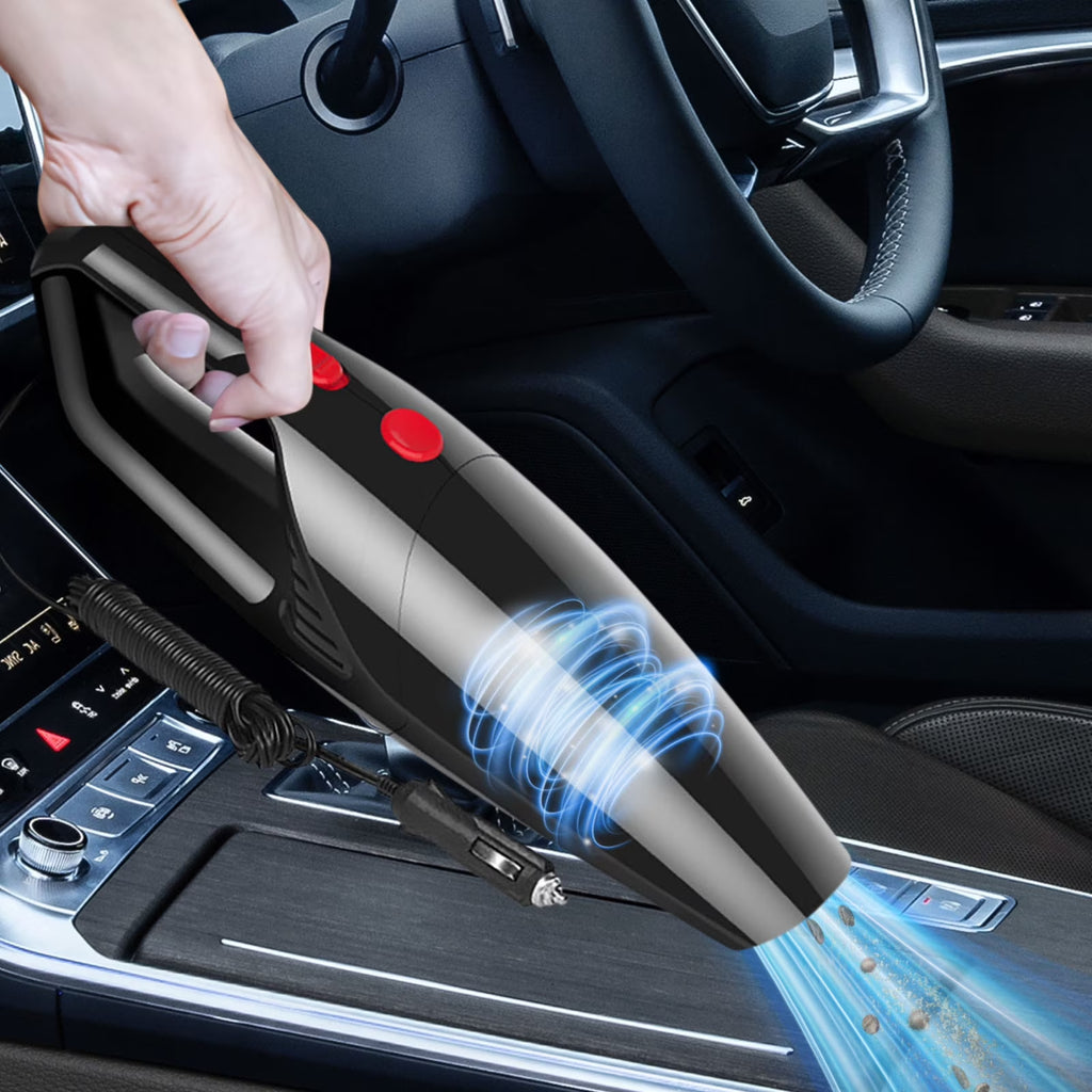 Cordless Car Vacuum Cleaner, Wet Dry Handheld Portable Vacuum with USB Charging, Ergonomic Design for Car Interior Pet Hair Crumbs Spills, Includes Nozzle/Brush/Hose