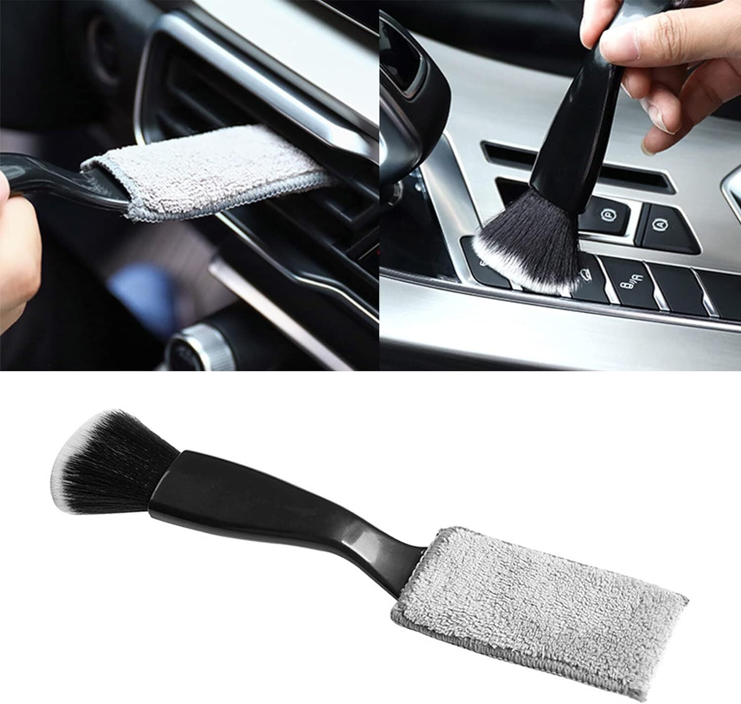 2Pcs Double Head Brush for Car Clean Soft Car Detailing Brush Detailing Interior